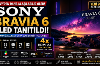 Sony BRAVIA 6 OLED Resmen Tanıtıldı: Daha Ulaşılabilir OLED 48–83 İnç Arasında Geliyor