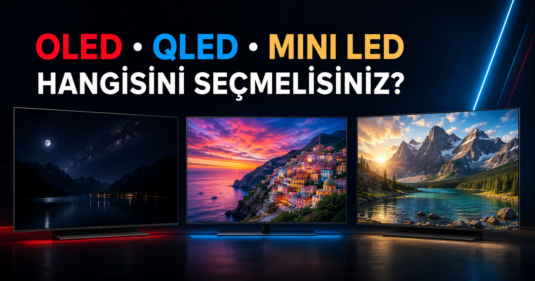 OLED, QLED ve Mini LED televizyon teknolojileri karşılaştırması
