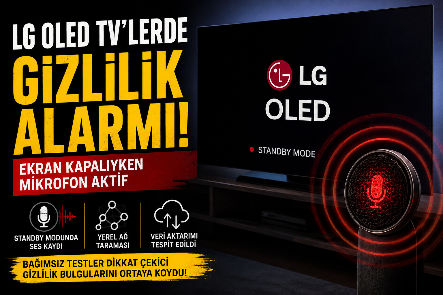 LG OLED TV’lerde standby modunda mikrofon ve gizlilik araştırması