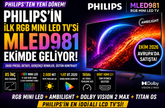 Philips RGB Mini LED Dönemini Başlatıyor: 85 İnç MLED981 Ekimde Satışa Çıkıyor
