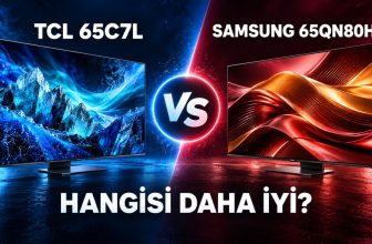 TCL 65C7L ile Samsung 65QN80H televizyon karşılaştırması