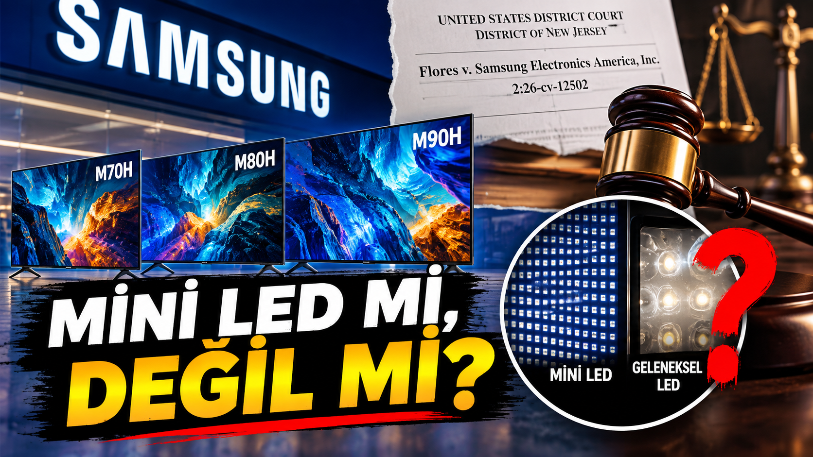 Samsung Mini LED davası M70H M80H ve M90H
