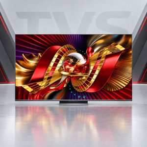 TCL 75C8L 75 inç SQD-Mini LED televizyonun önden görünümü